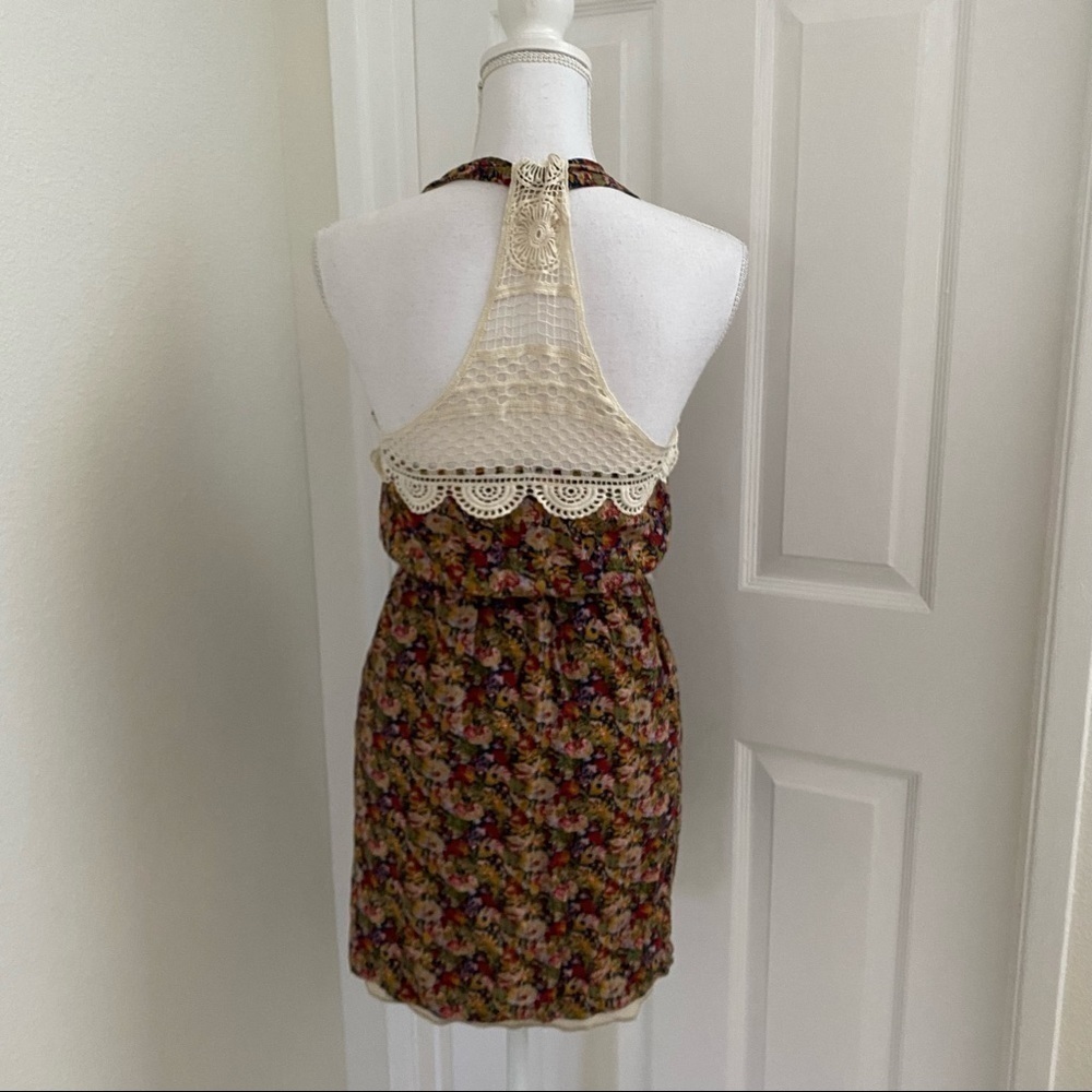 Lush Multicolored Crochet Racerback Dress Sm - Picture 7 of 10
